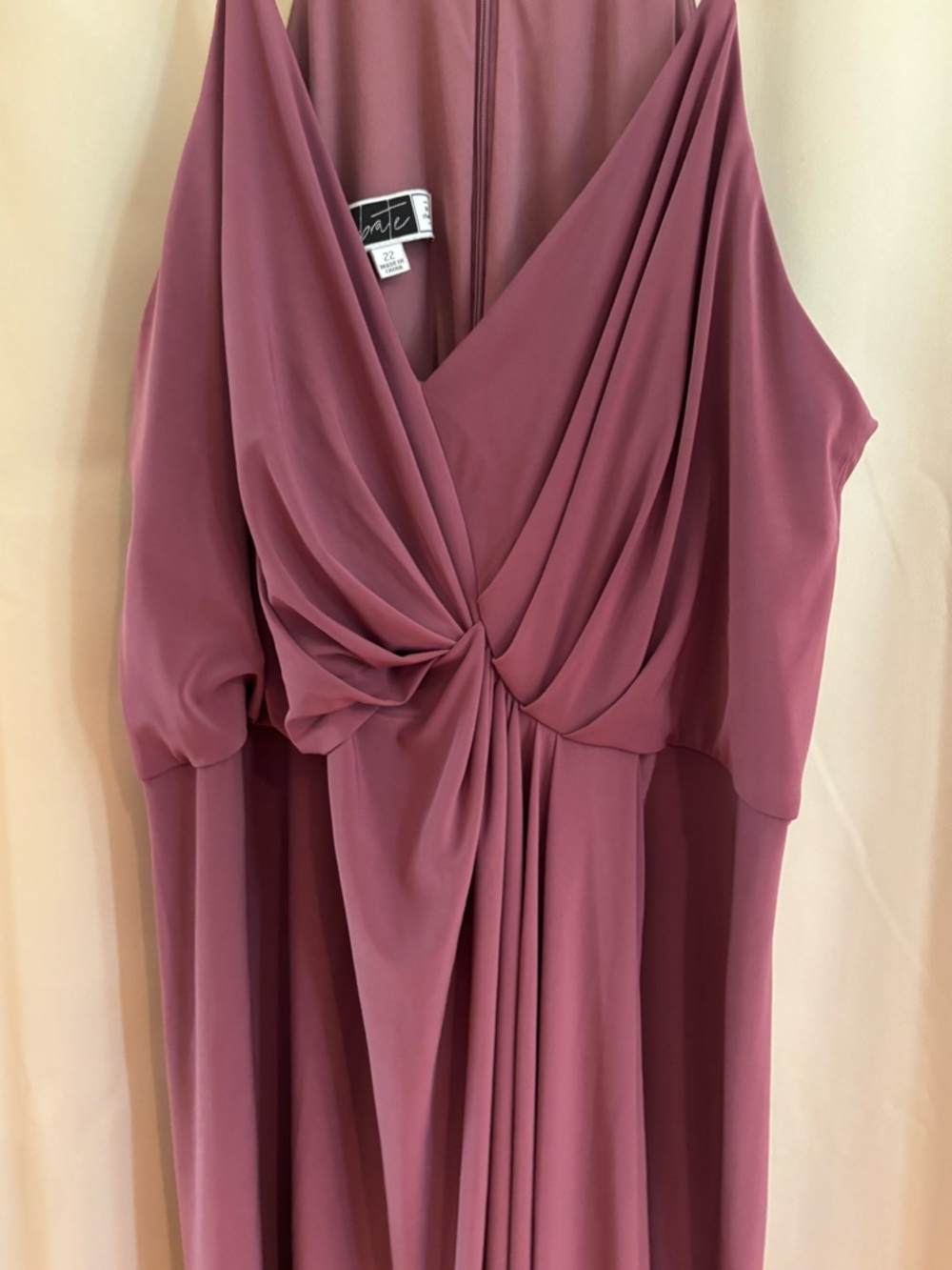 Women’s Mauve Twist-Front Formal Maxi Dress - Picture 2 of 10